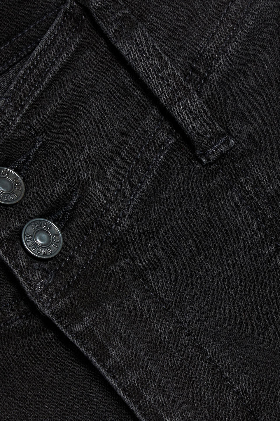 Paige Manhattan High-rise Bootcut Jeans In Black