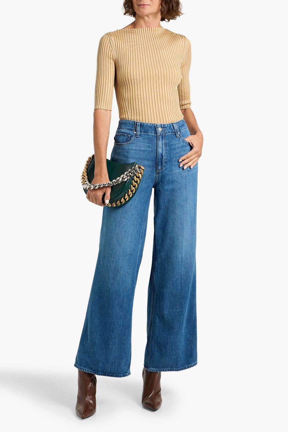 Paige Zoey High-rise Wide-leg Jeans In Blue