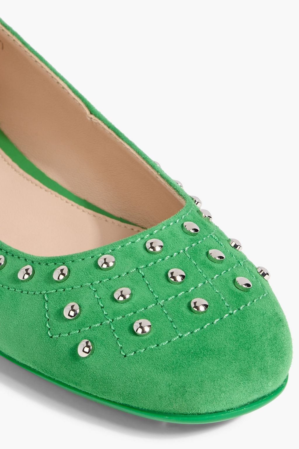TOD'S Studded suede ballet flats