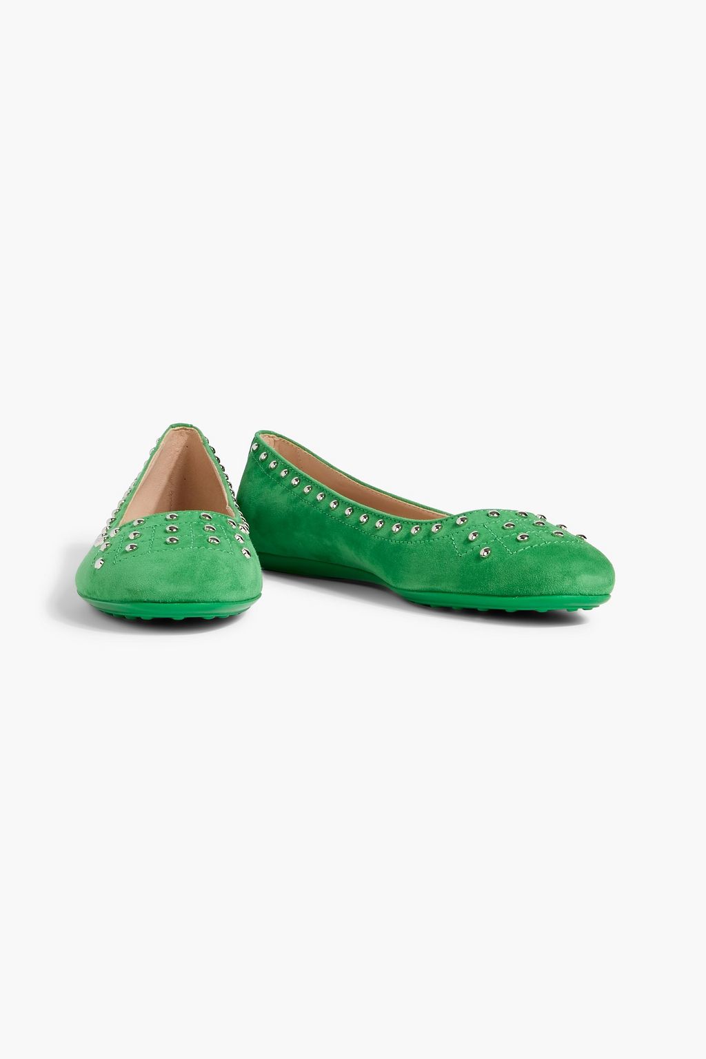 TOD'S Studded suede ballet flats