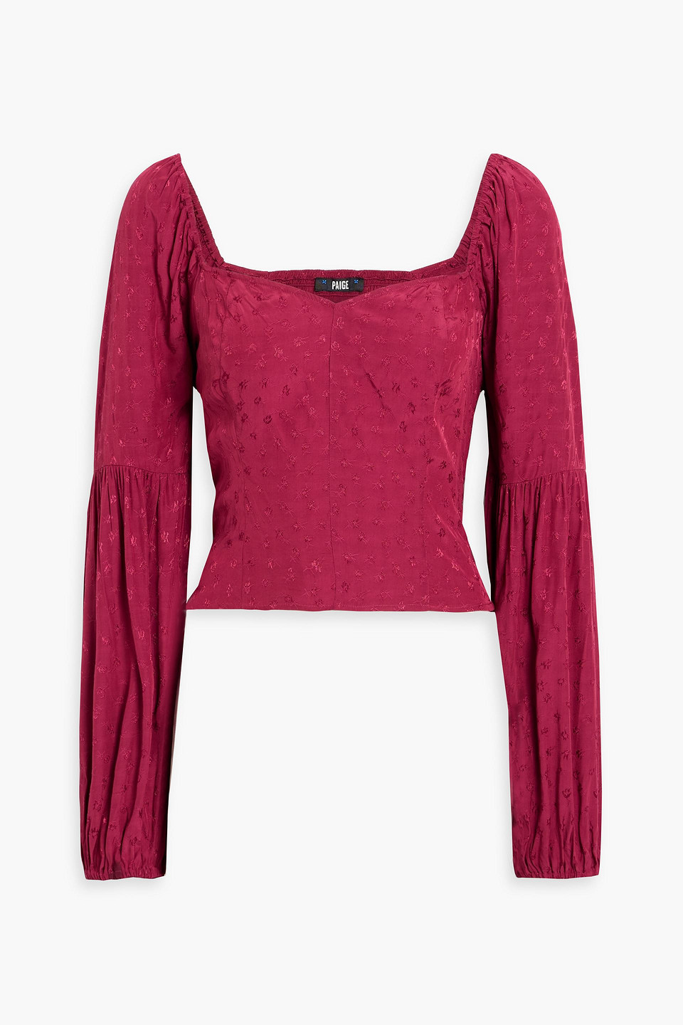 Paige Sydnee Floral-jacquard Top In Multi