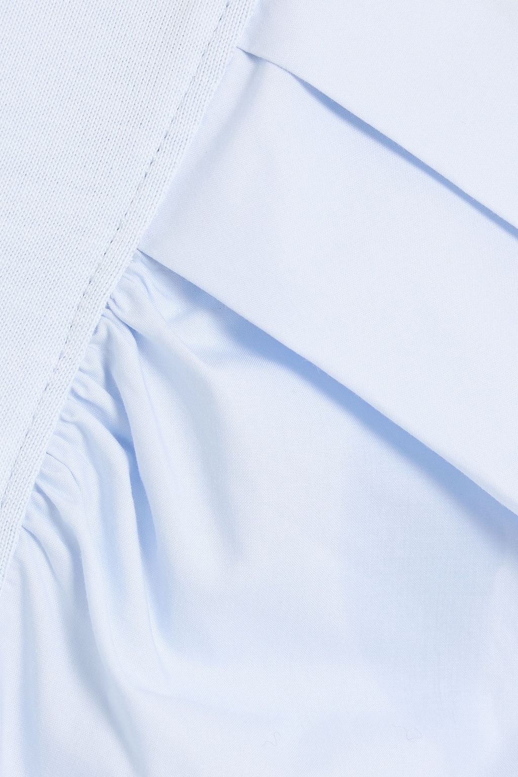FRAME Poplin-paneled cotton-jersey top