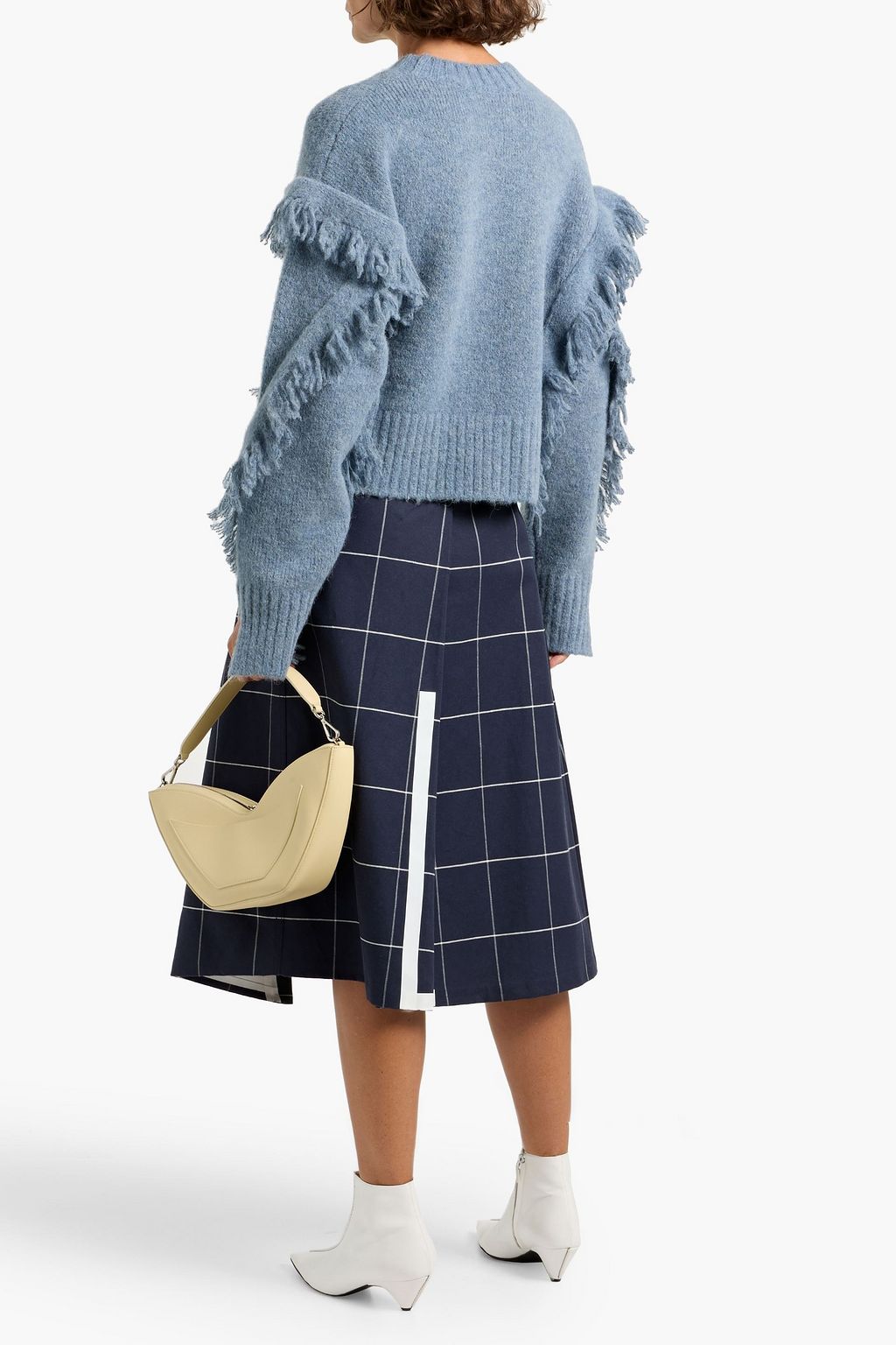 3.1 PHILLIP LIM كنزة رياضية من مزيج صوف الألبكة بشرّابات