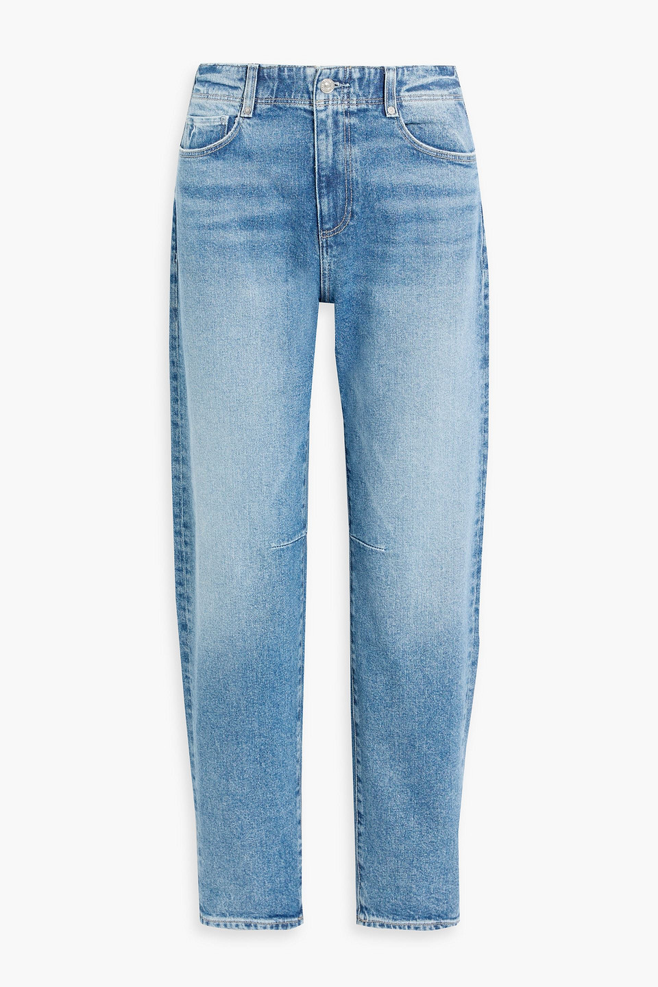 paige - alexis high-rise barrel-leg jeans - blue - 29