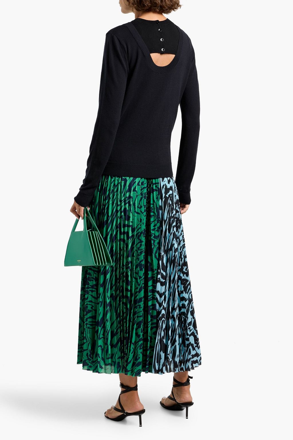 3.1 PHILLIP LIM Mehrlagiger Pullover aus einer Wollmischung mit Cut-outs