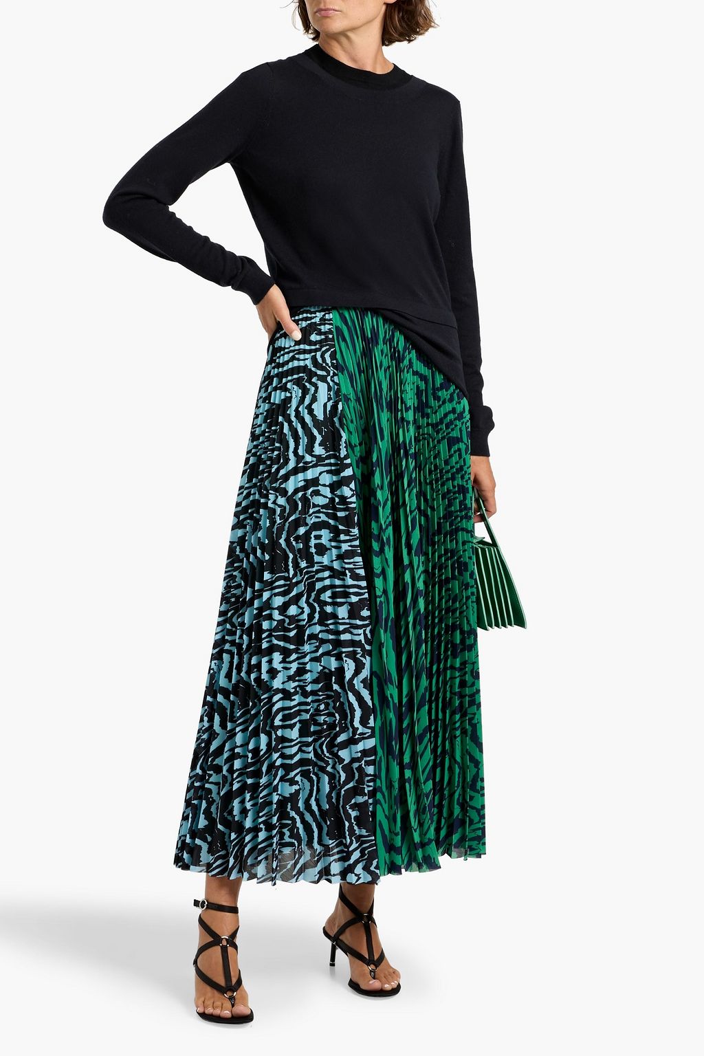 3.1 PHILLIP LIM Mehrlagiger Pullover aus einer Wollmischung mit Cut-outs