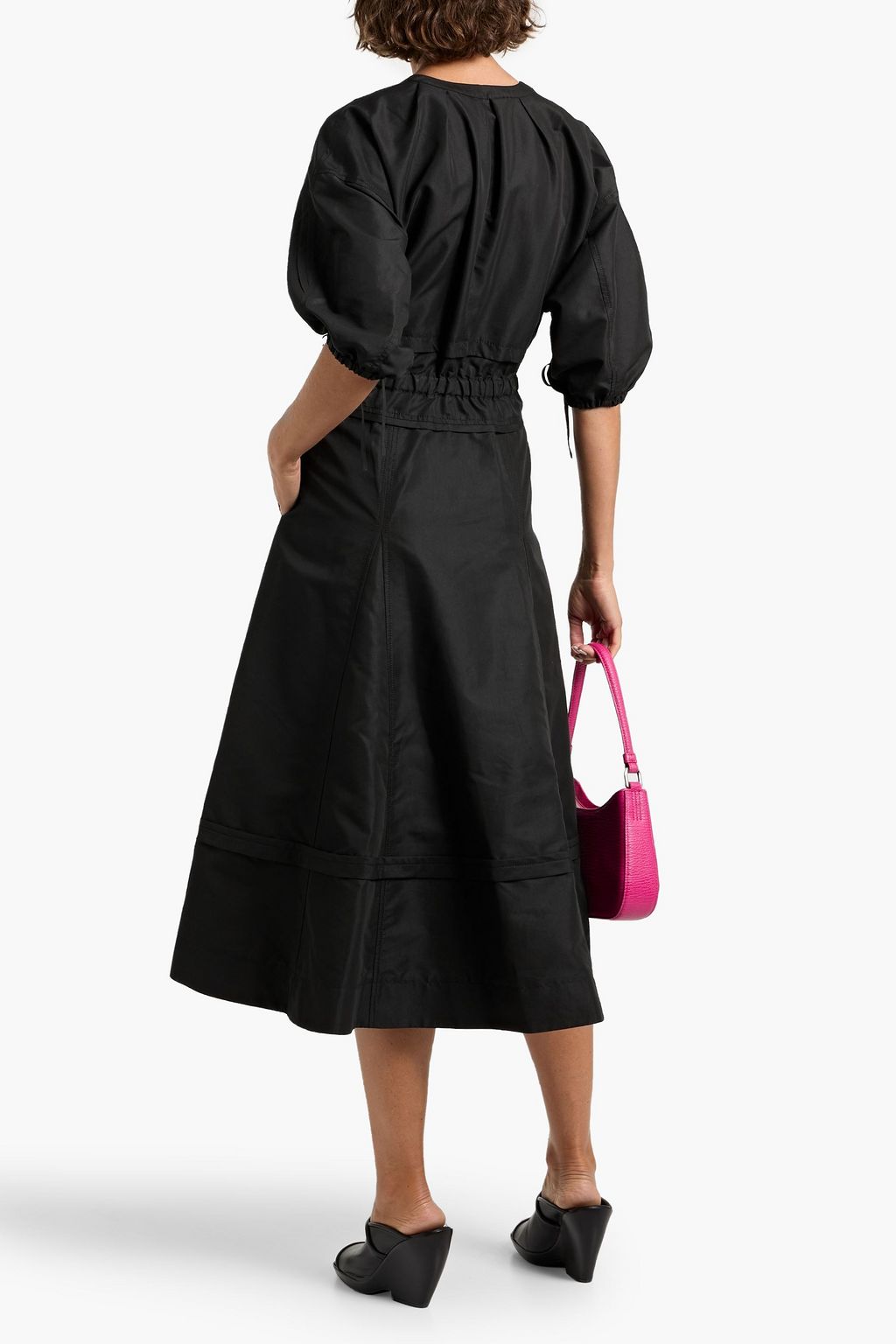 3.1 PHILLIP LIM コットン混オットマン ミディワンピース