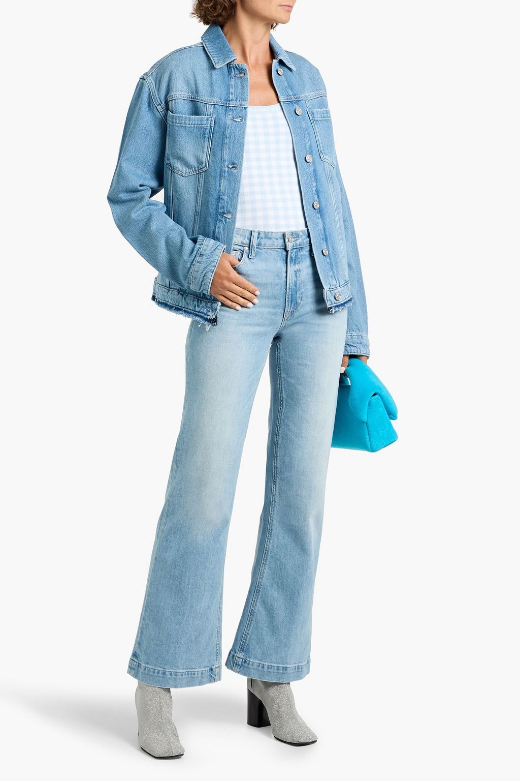 PAIGE Tegan frayed denim jacket