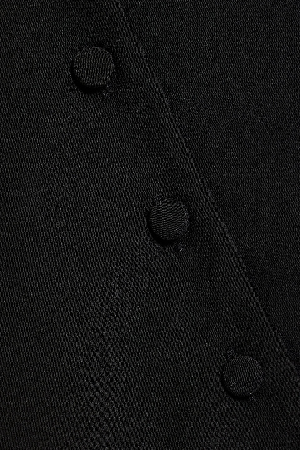 Frame Lace-trimmed Silk Crepe De Chine Blouse In Black