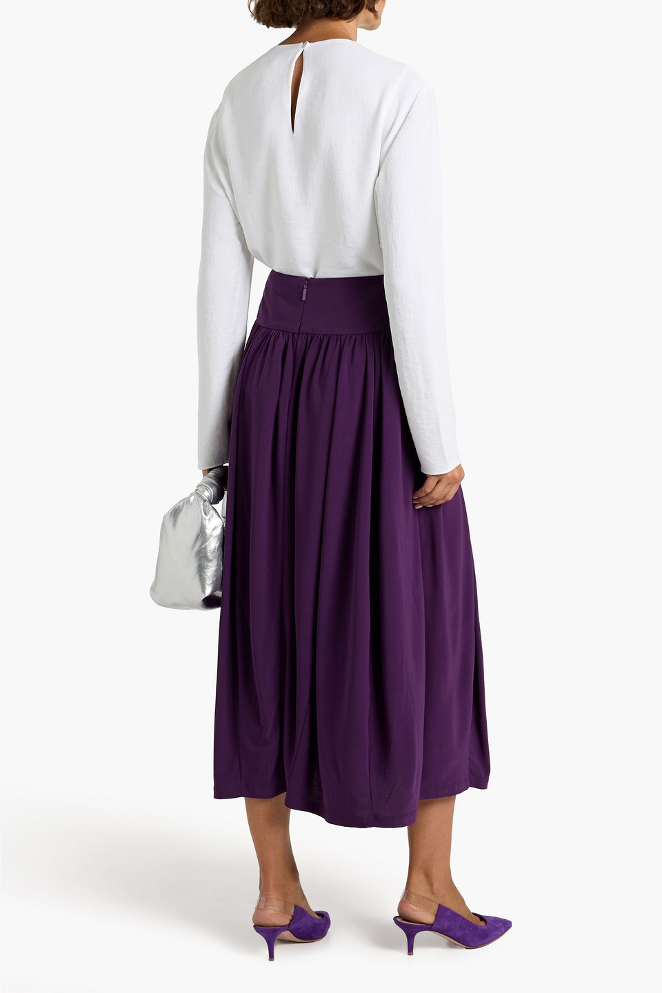 Tibi Crepe Top In White