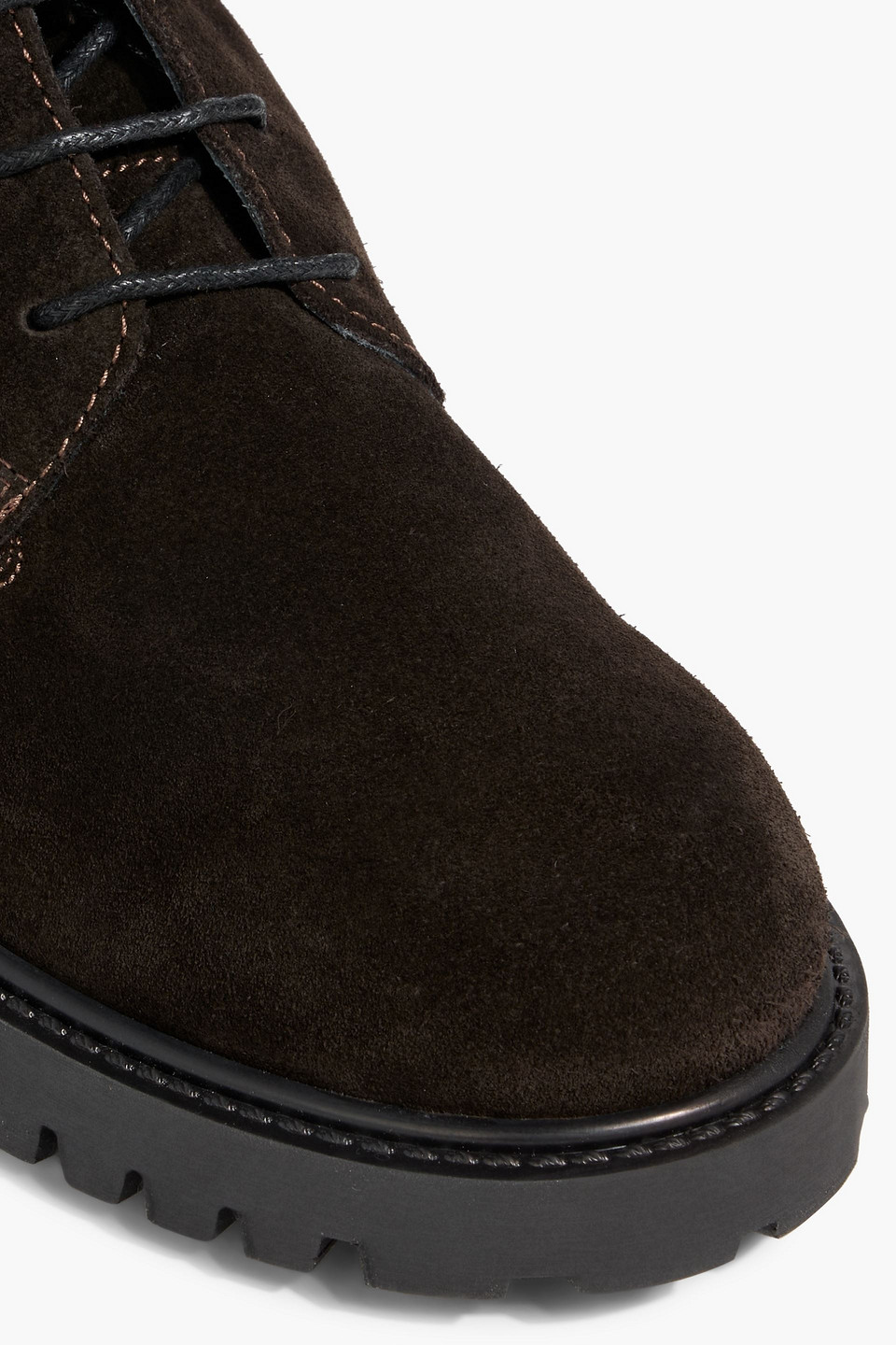 Totême The Husky Leather-trimmed Suede Combat Boots In Animal Print