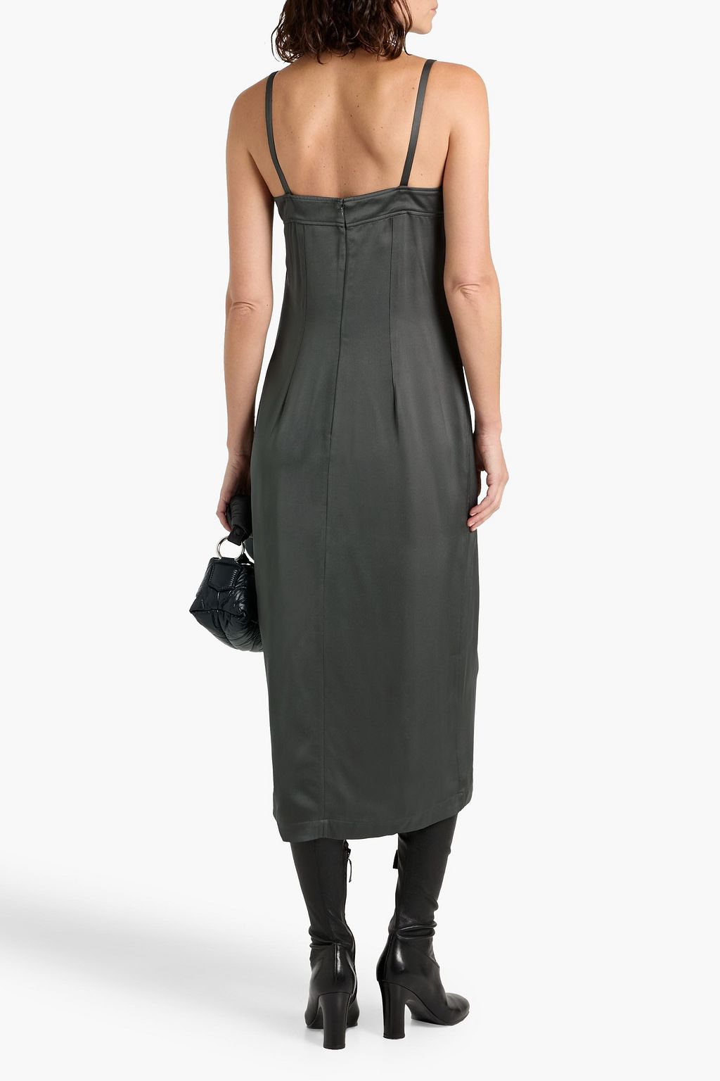 TOTEME Satin-crepe midi dress