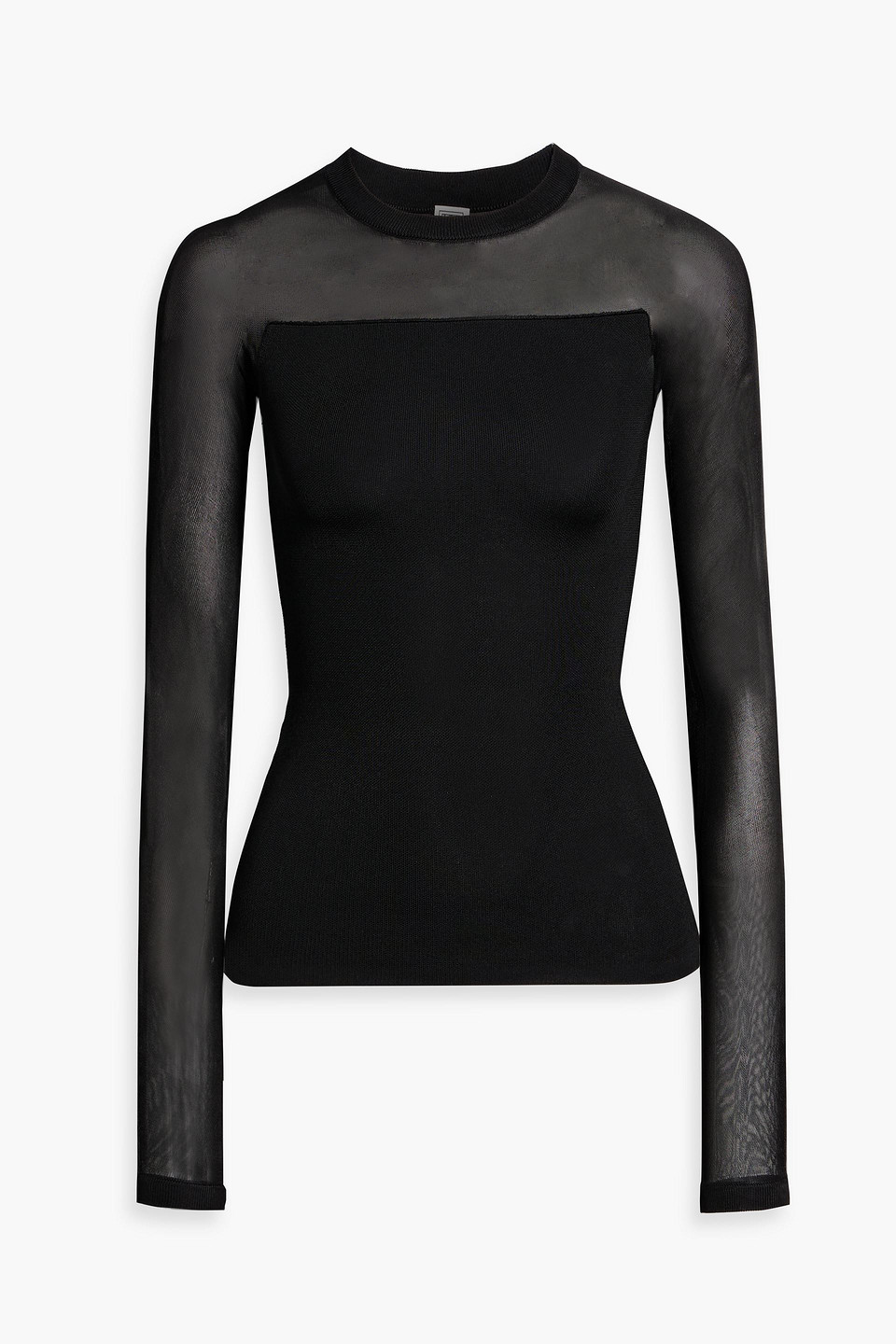 Totême Stretch-knit Top In Black