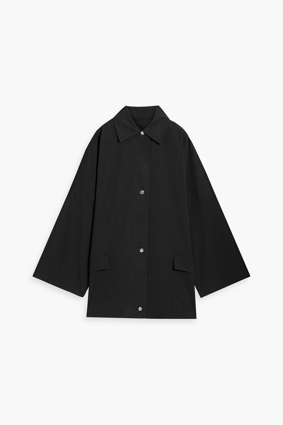Totême Oversized Cotton Jacket In Black