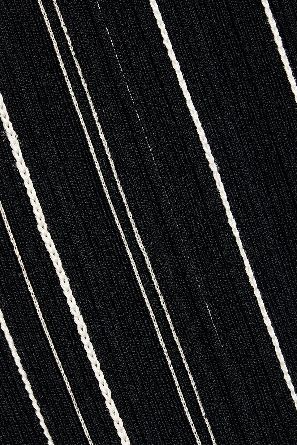 Totême Striped Ribbed-knit Maxi Dress In Black