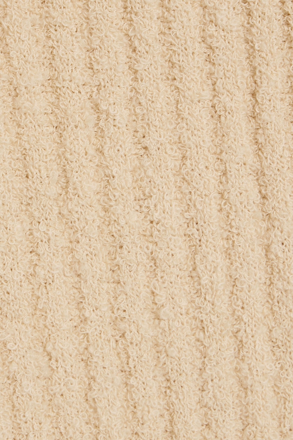 Totême Ribbed Bouclé-knit Wool-blend Midi Dress In Nude