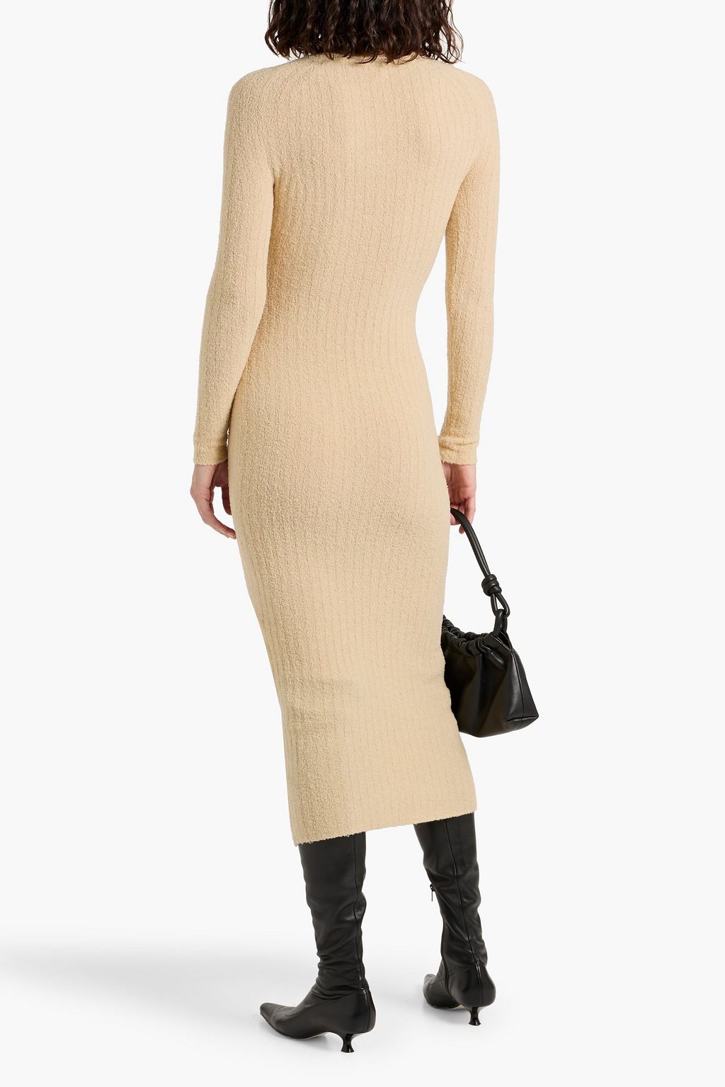 TOTEME Ribbed bouclé-knit wool-blend midi dress