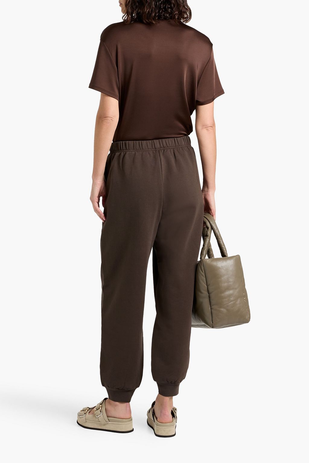 FRAME Cotton-blend fleece track pants