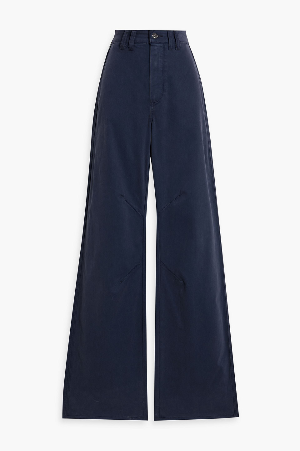 Paige Sasha Twill Wide-leg Pants In Blue