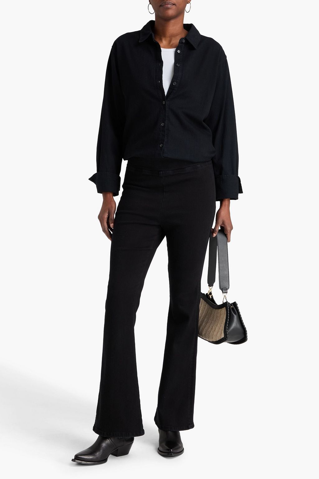 FRAME Jetset high-rise flared jeans