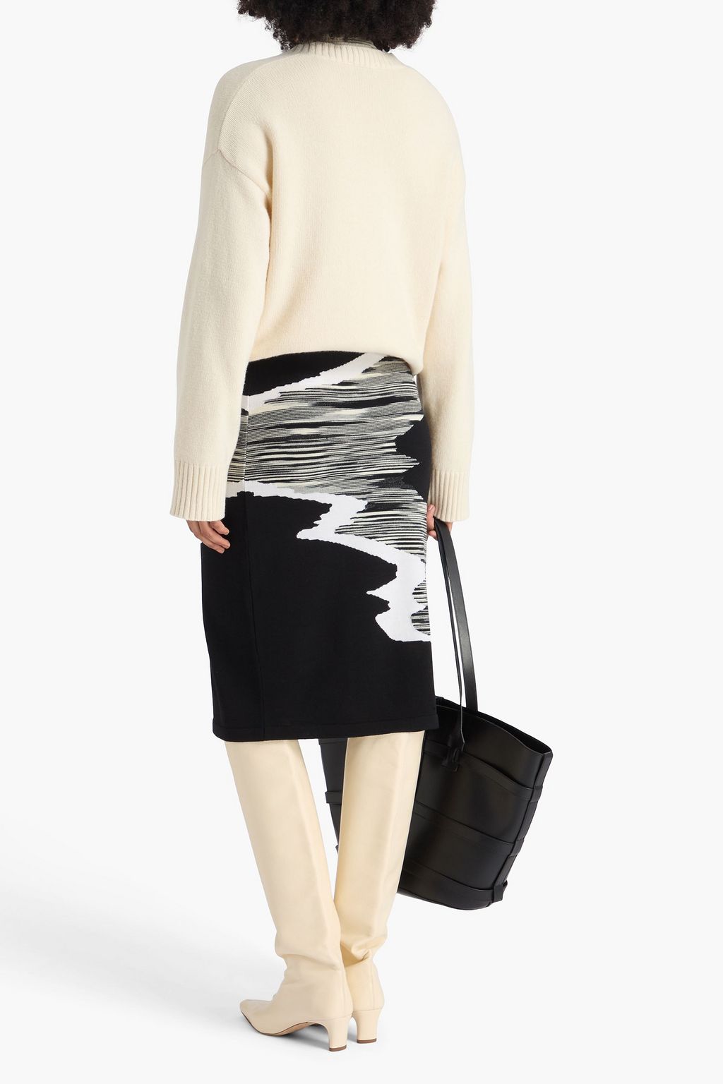 MISSONI Intarsia wool skirt
