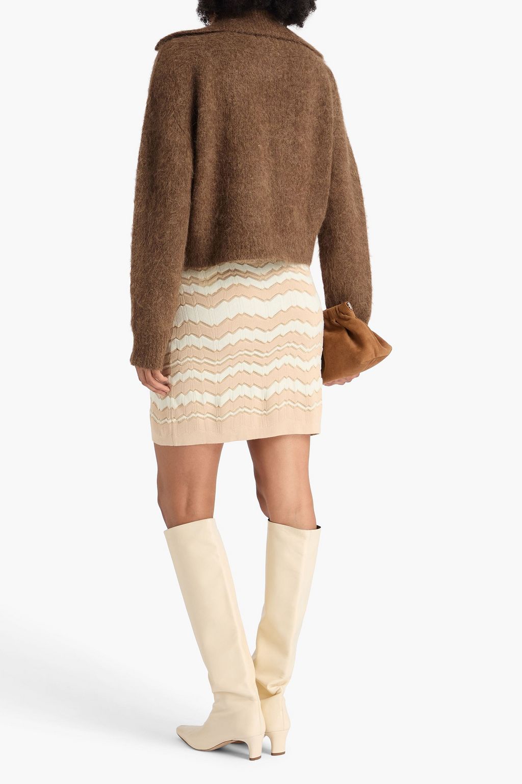MISSONI تنورة قصيرة من نسيج بحبكة كروشيه