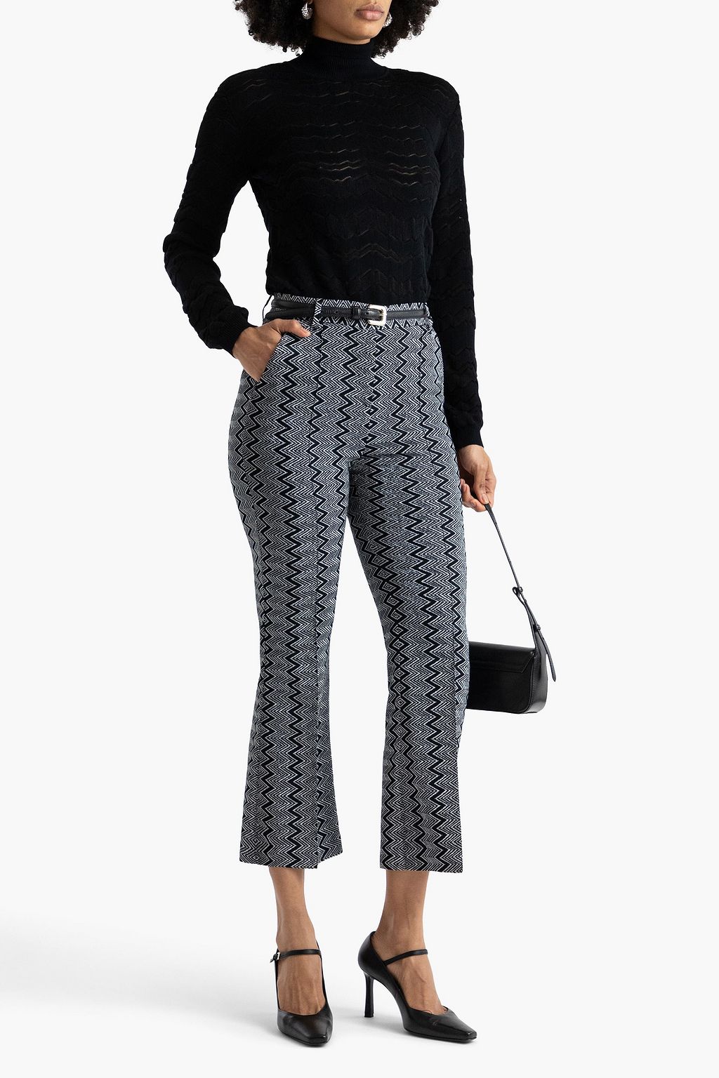 MISSONI Crochet-knit turtleneck sweater