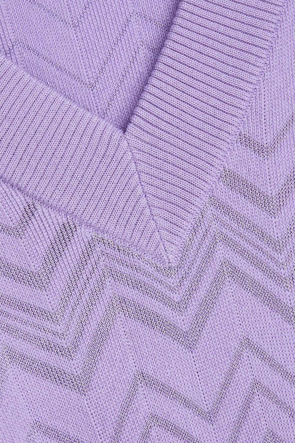 MISSONI Crochet-knit wool-blend sweater