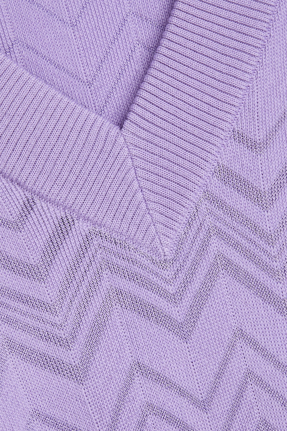 Missoni Crochet-knit Wool-blend Sweater In Purple