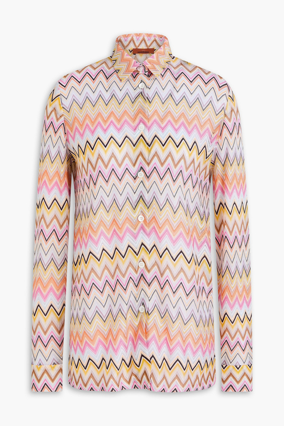 missoni - crochet-knit shirt - yellow - it 44