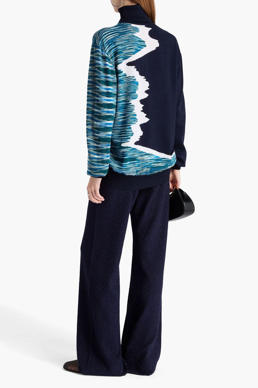 MISSONI Intarsia wool turtleneck sweater