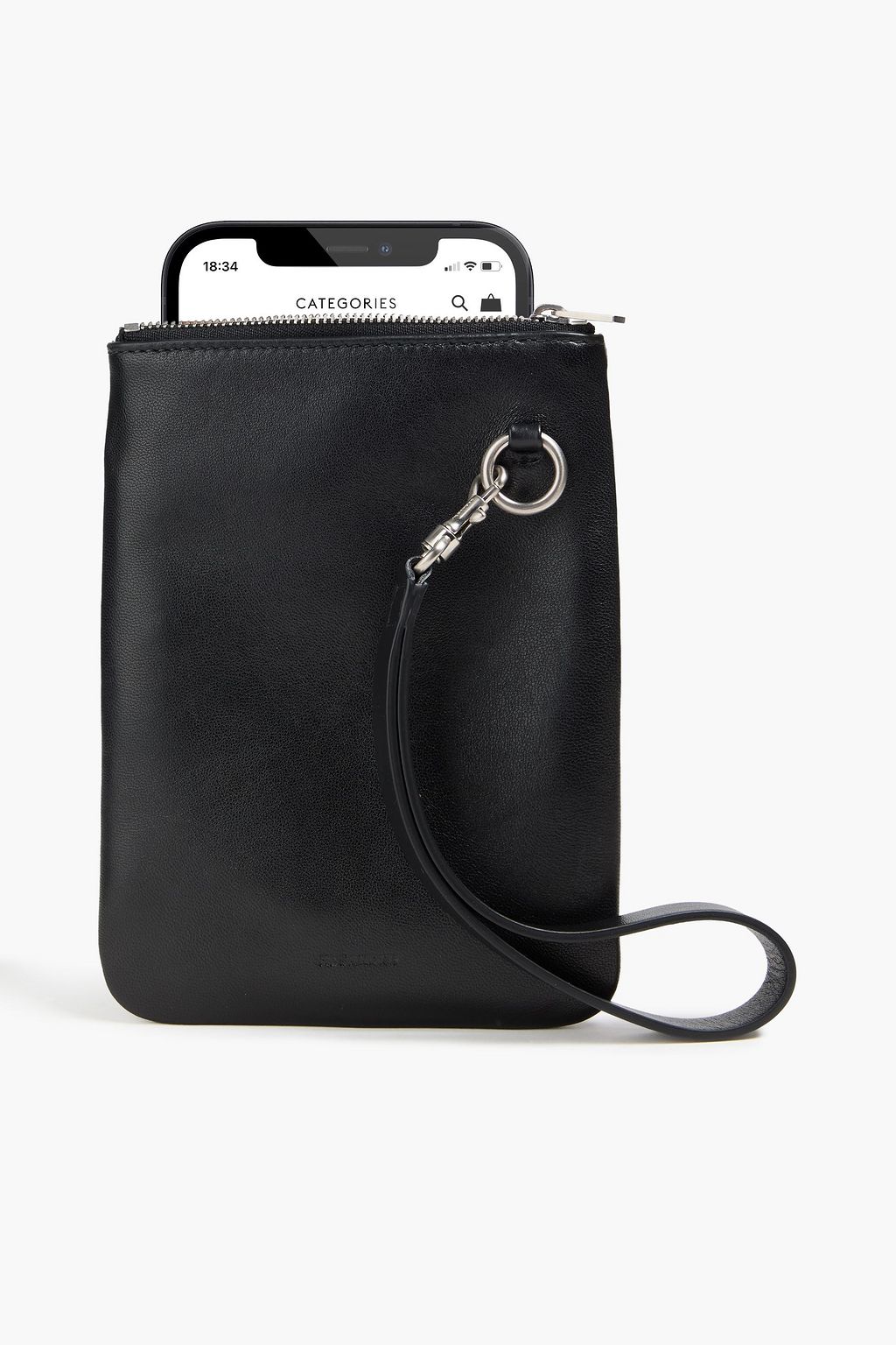 JIL SANDER Leather phone pouch
