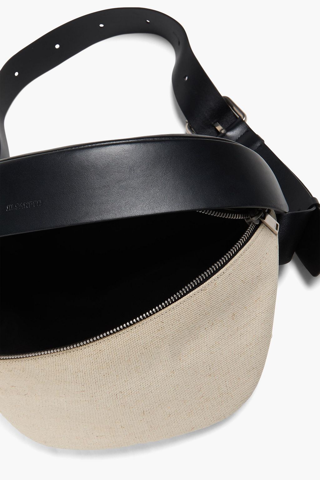 JIL SANDER Canvas and leather belt bag