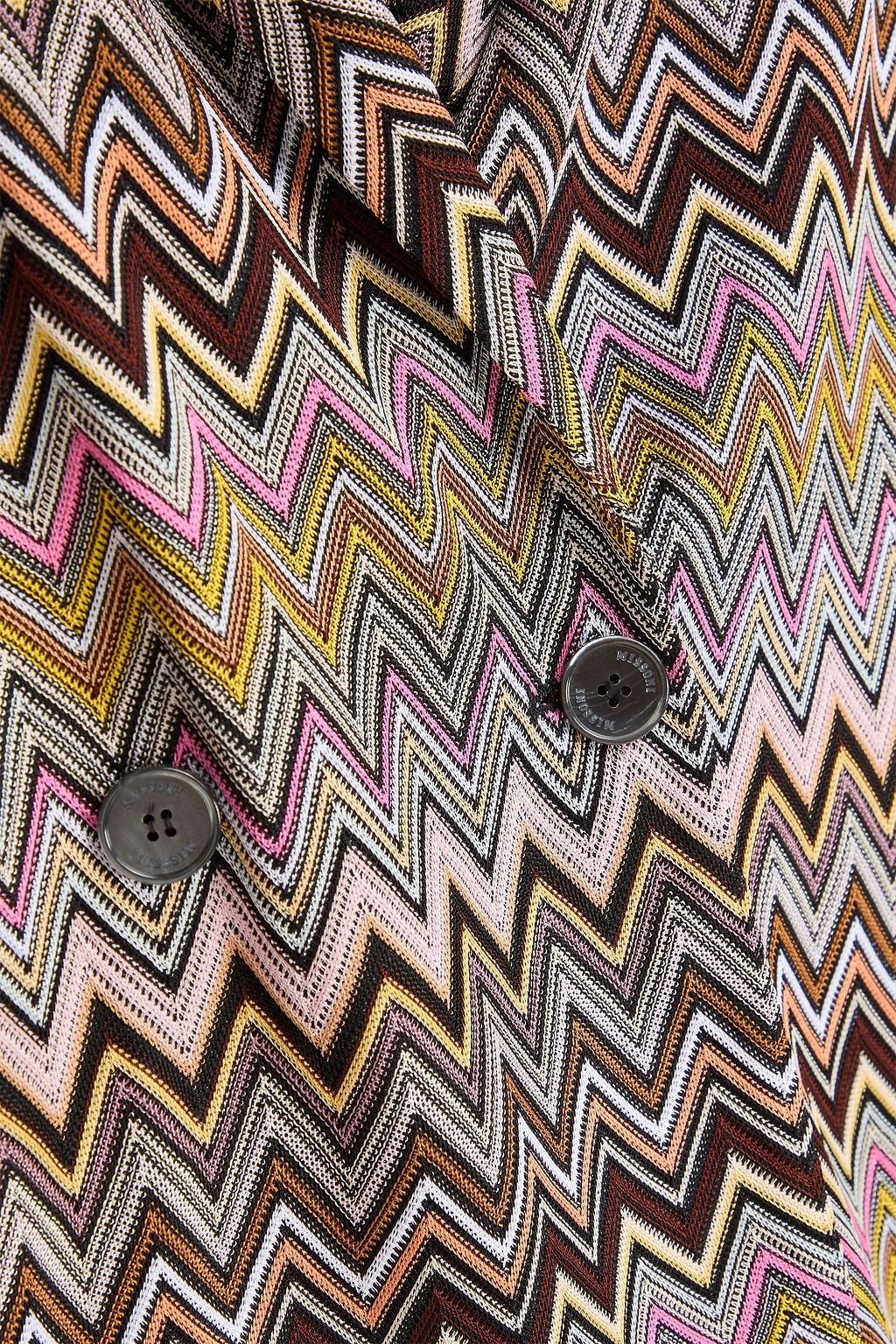 MISSONI Double-breasted crochet-knit blazer