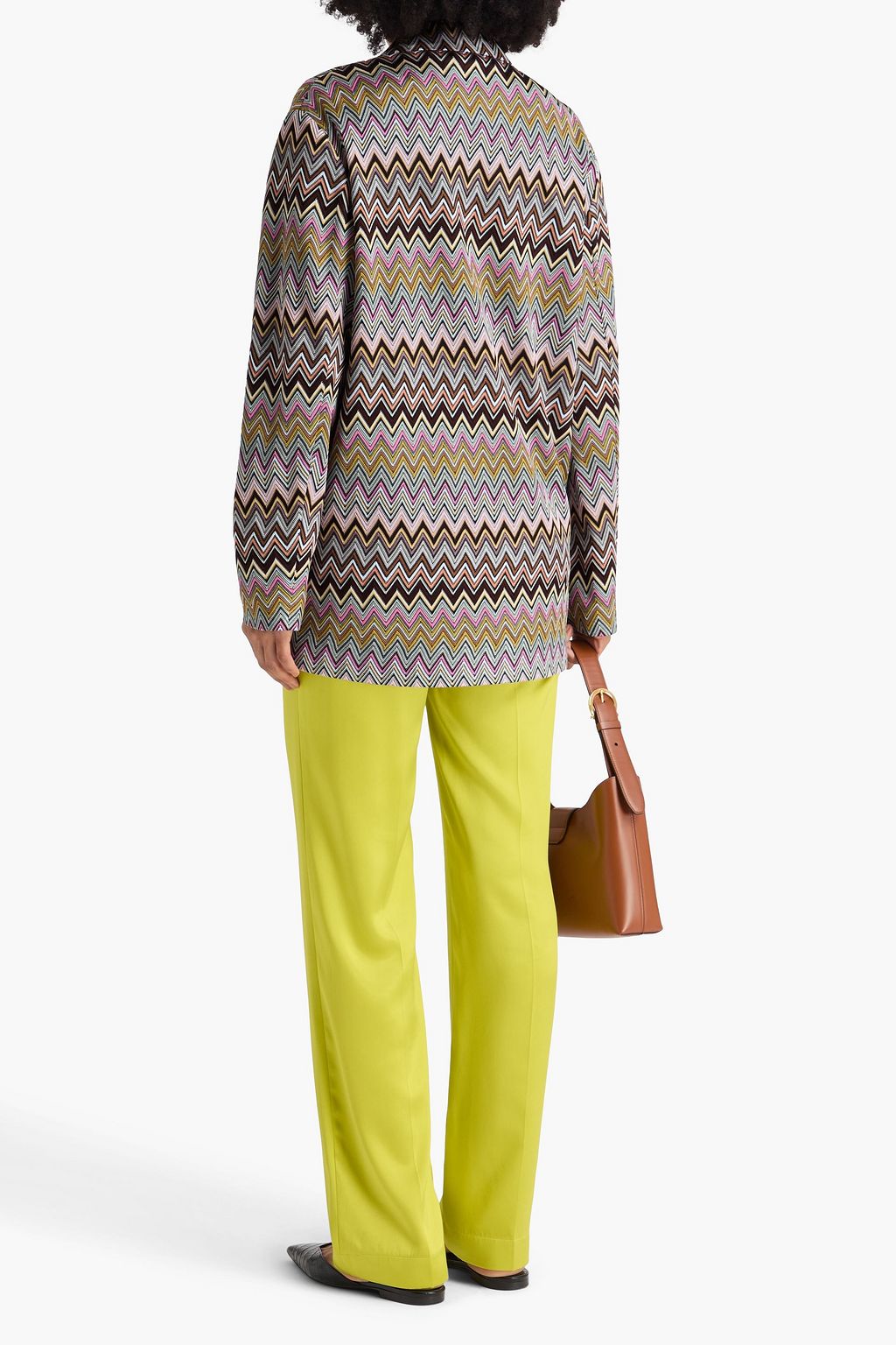MISSONI Double-breasted crochet-knit blazer