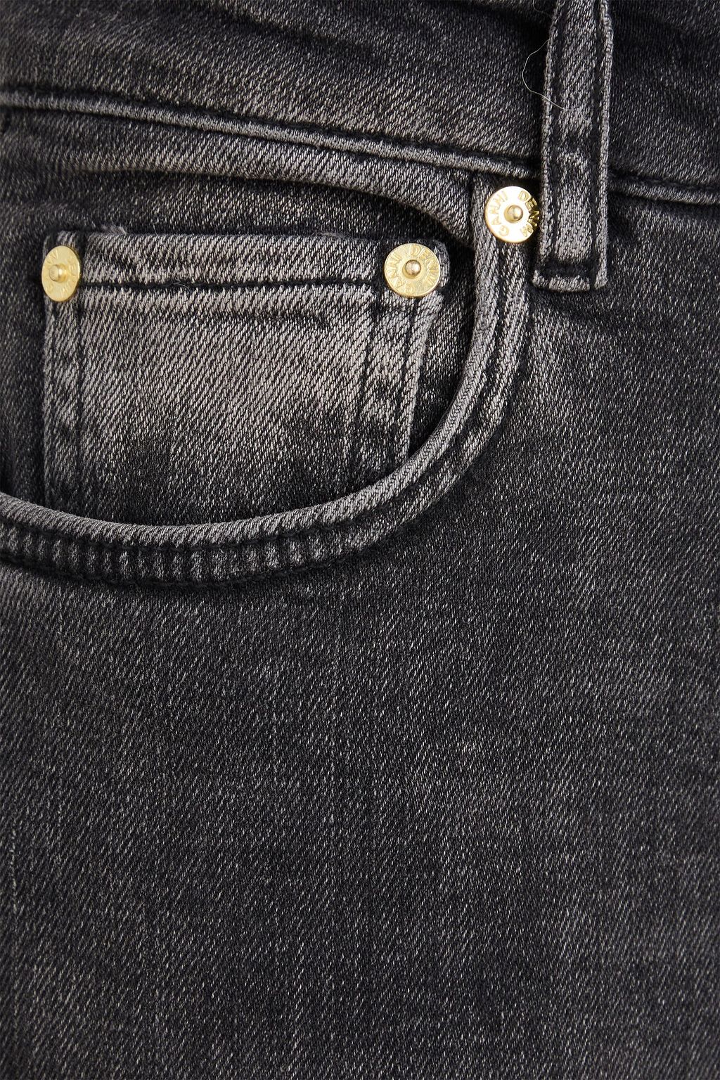 GANNI Faded high-rise flared jeans