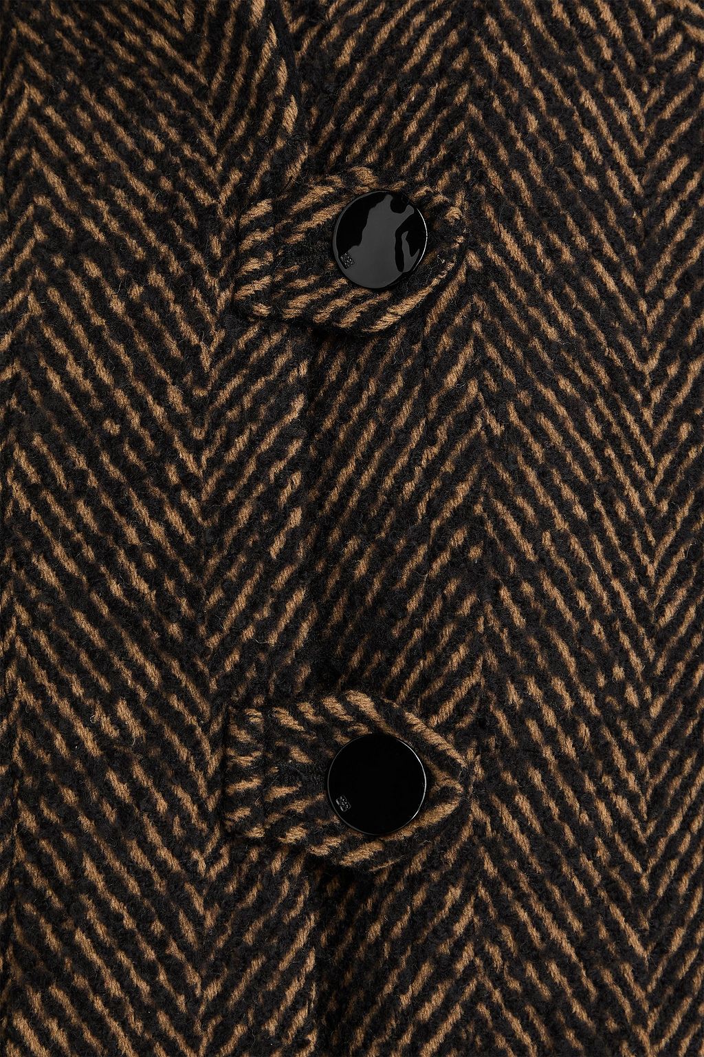 GANNI Herringbone tweed hooded jacket