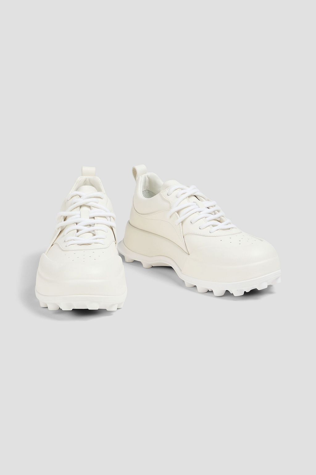 JIL SANDER Perforated leather sneakers