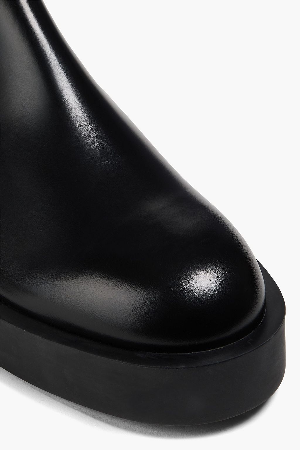 JIL SANDER Glossed-leather Chelsea boots