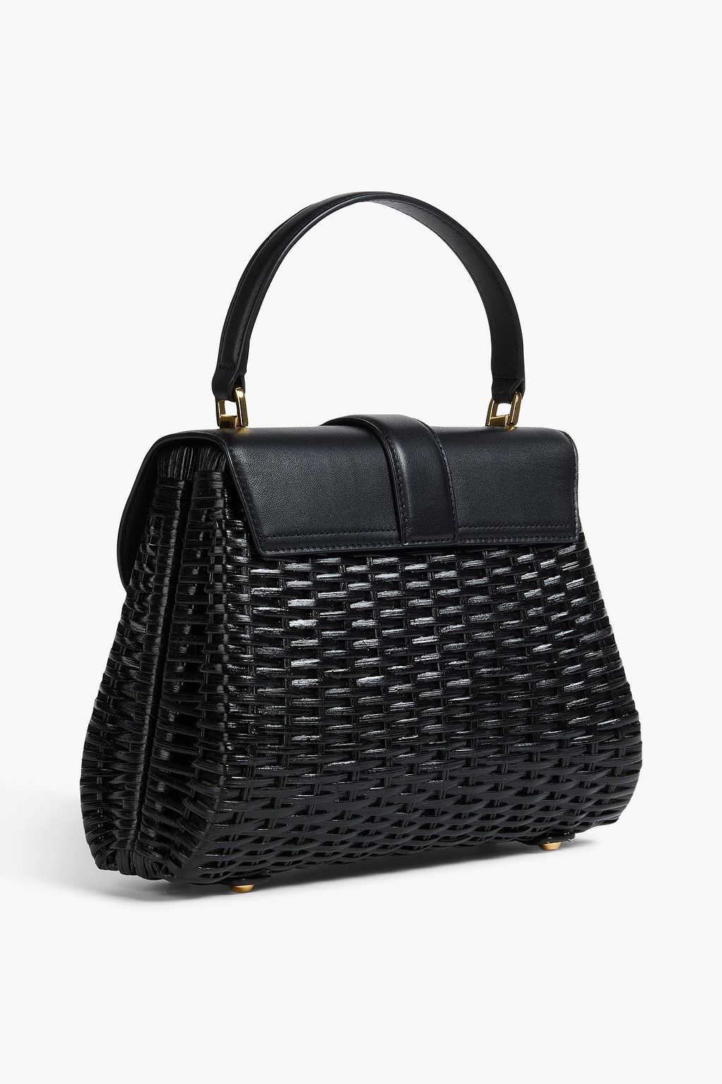 VERONICA BEARD The Crest leather and rattan tote