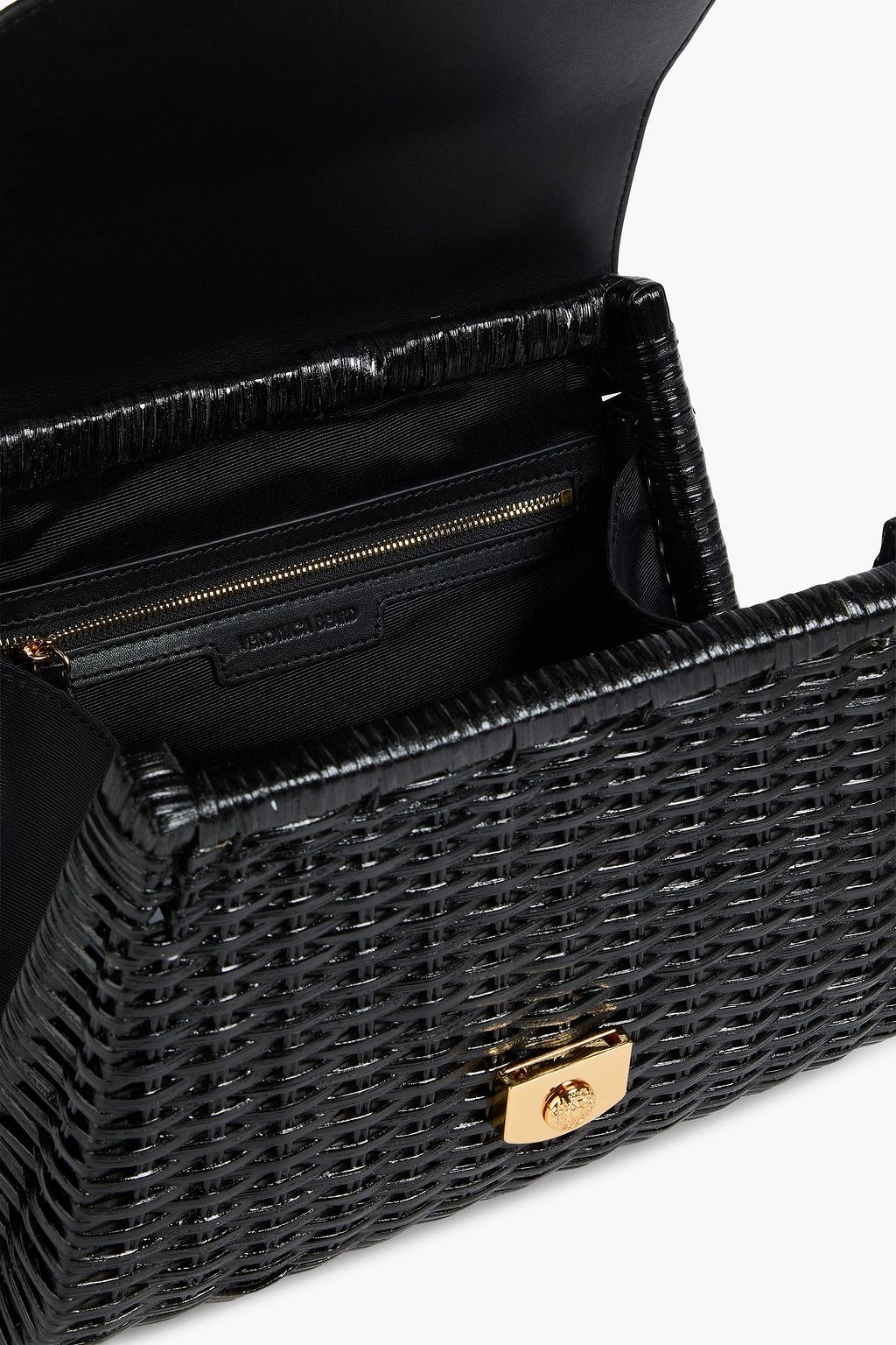 VERONICA BEARD The Crest leather and rattan tote