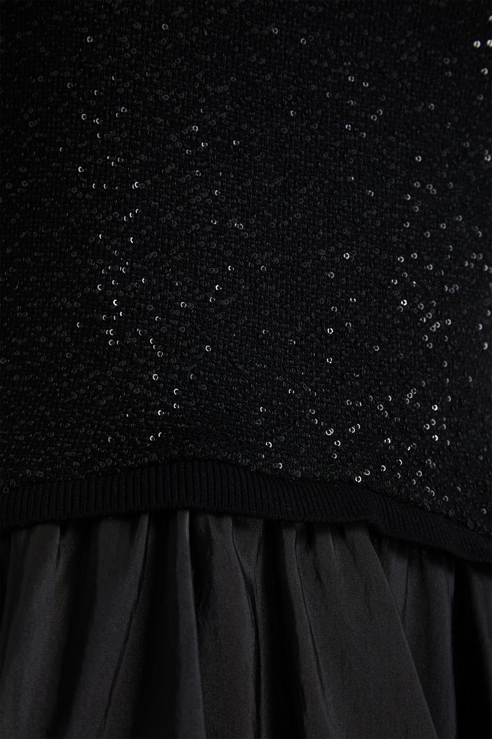 Simkhai Kenz Sequin-embellished Taffeta Mini Dress In Black