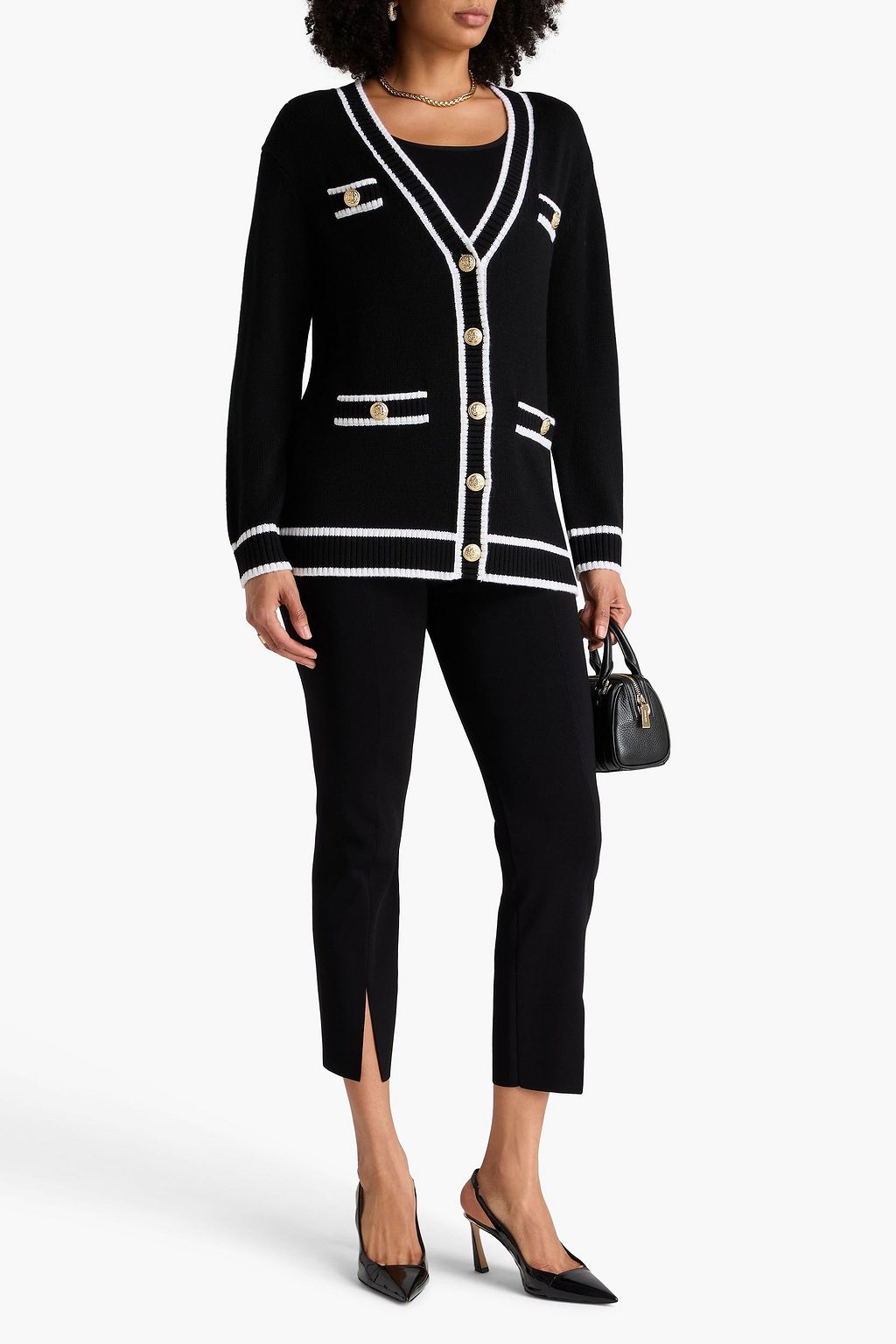ALICE + OLIVIA Bradford wool-blend cardigan