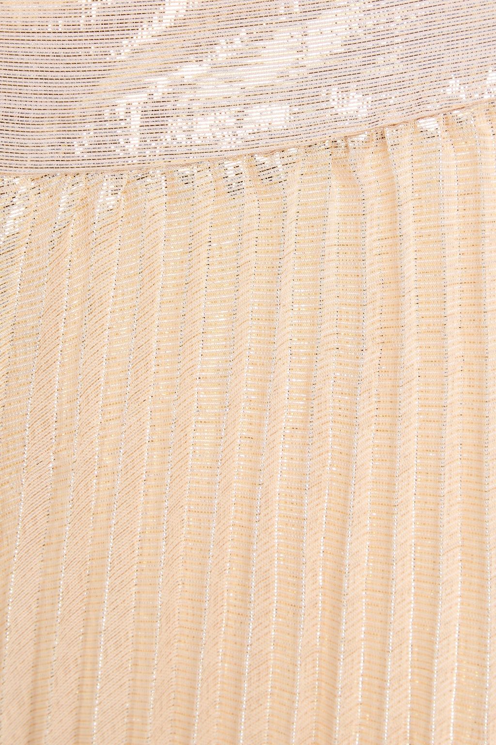 ALICE + OLIVIA Rosalie pleated silk-blend lamé wide-leg pants