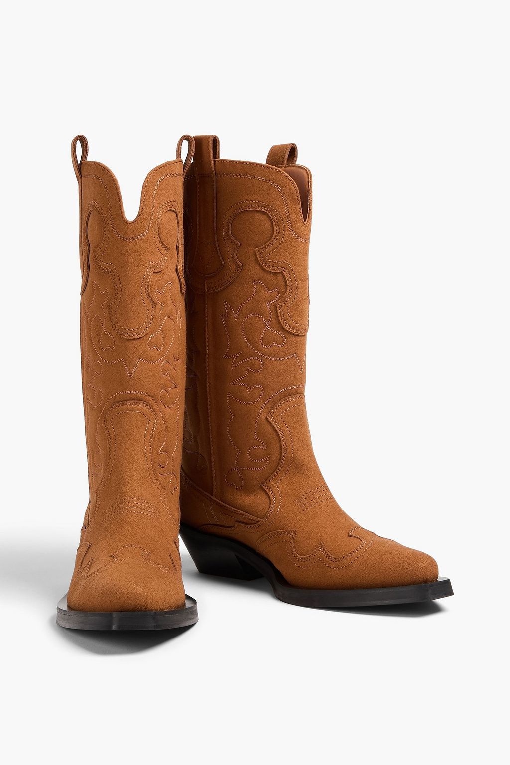 GANNI Brushed cowboy boots