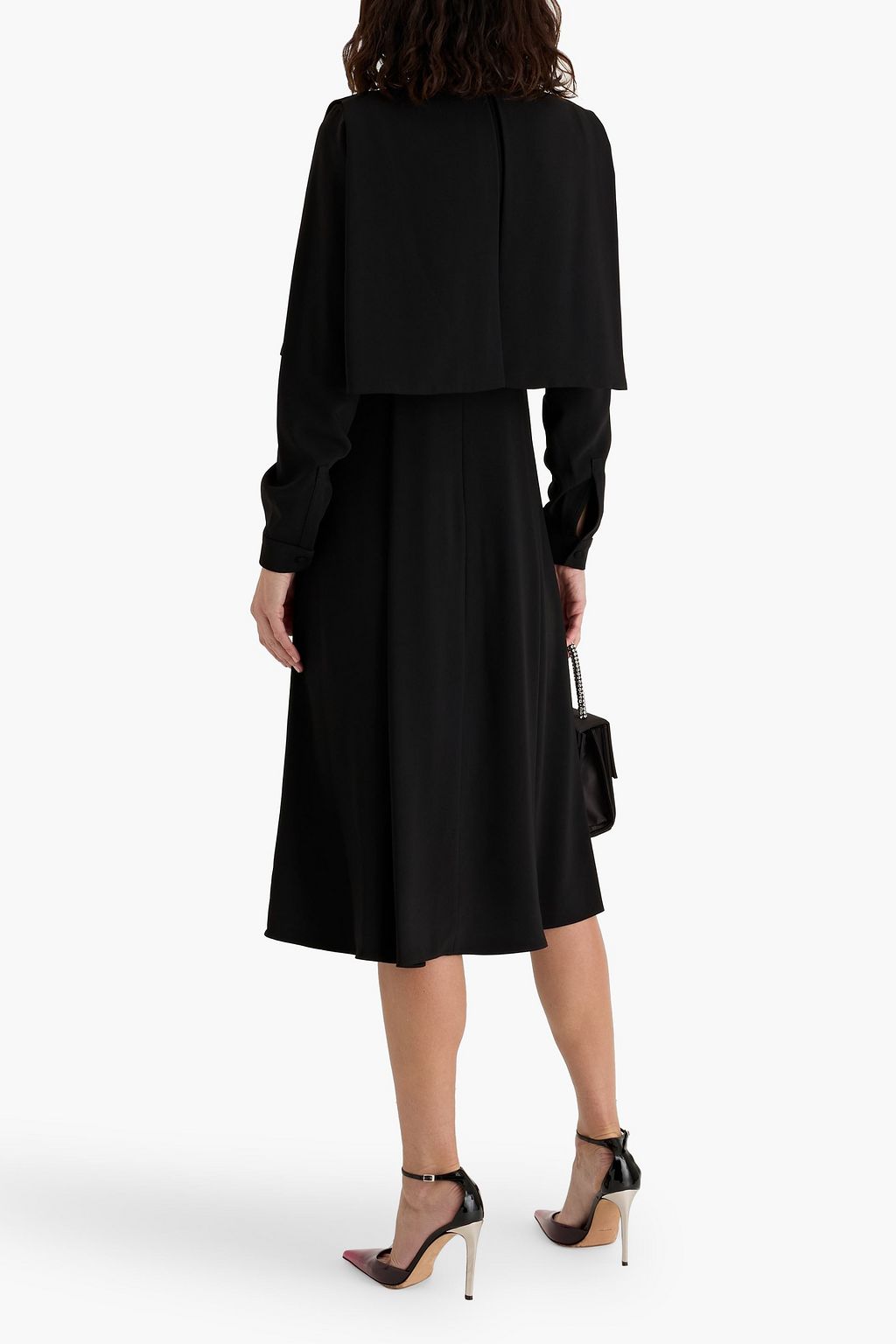 MIKAEL AGHAL Layered crepe midi dress