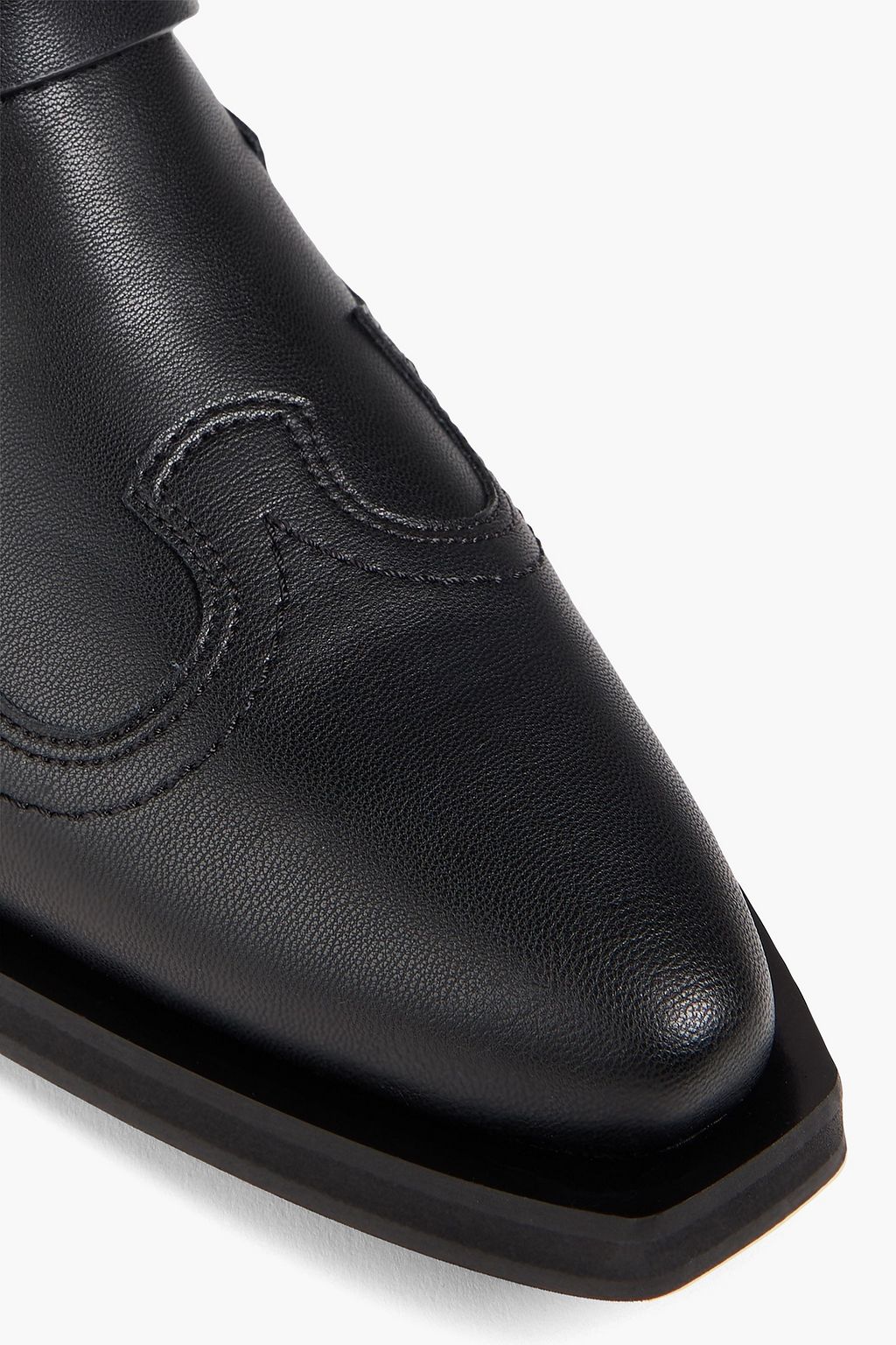 GANNI Buckled leather-blend Chelsea boots