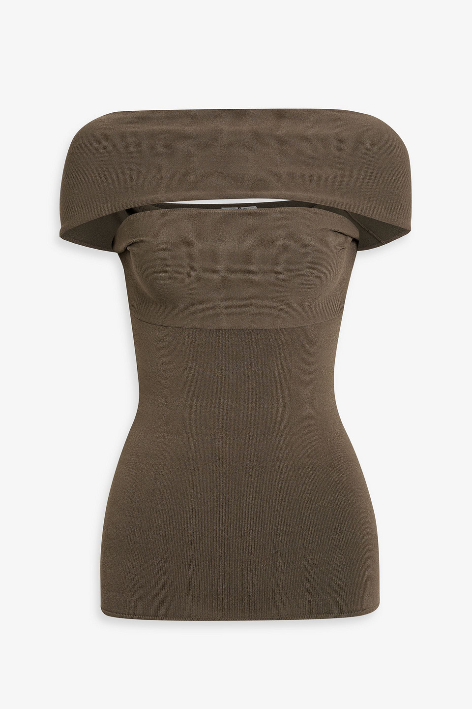 Totême Cutout Stretch-knit Top In Green