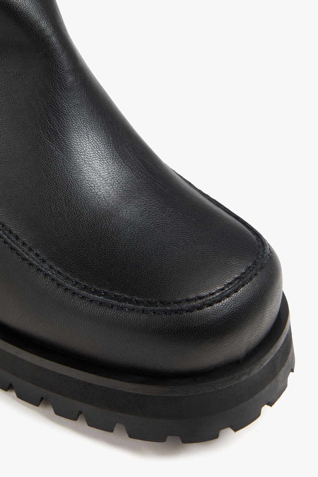 GANNI Ankle Boots aus gemischtem Leder mit Schnalle