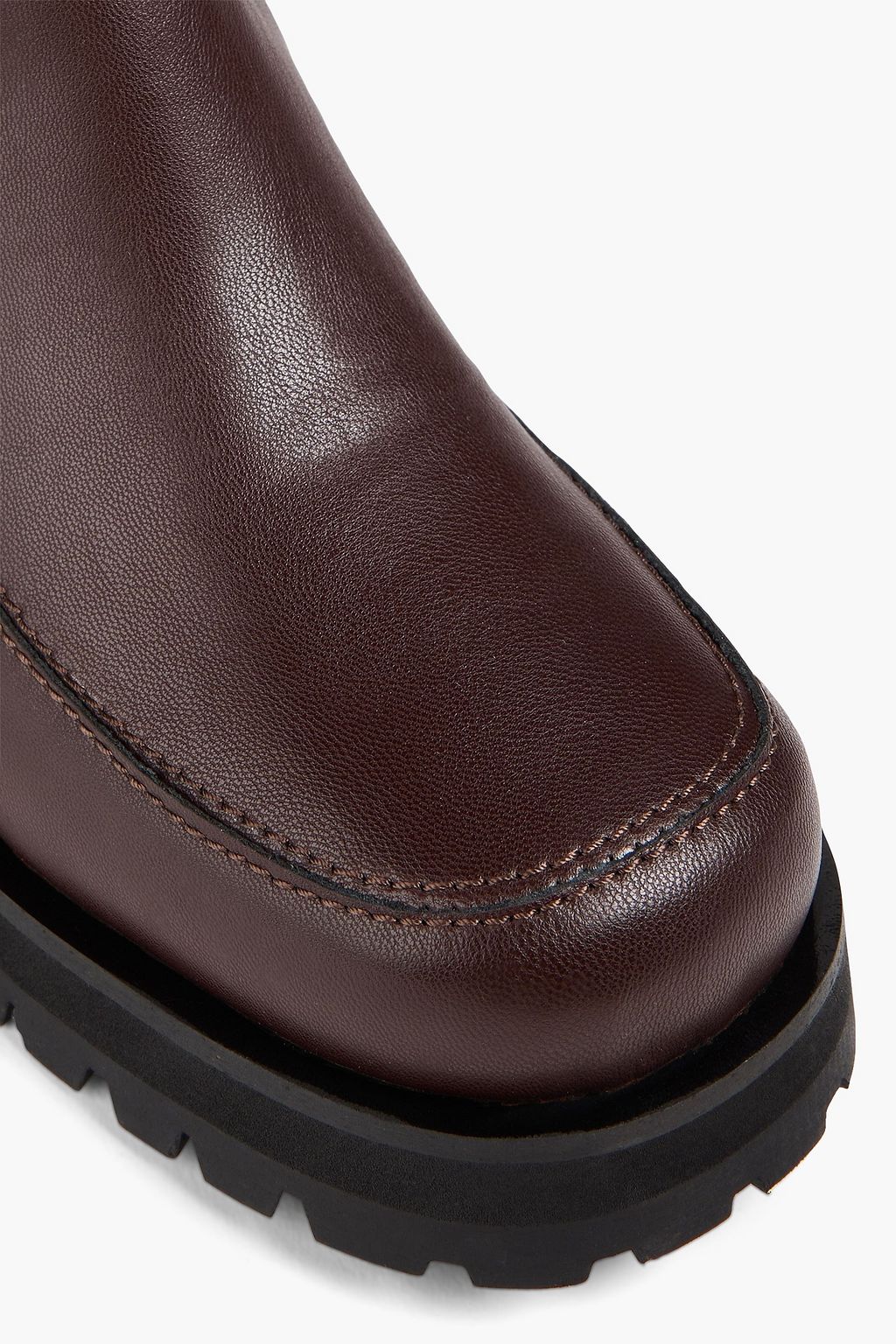 GANNI Buckled leather-blend ankle boots